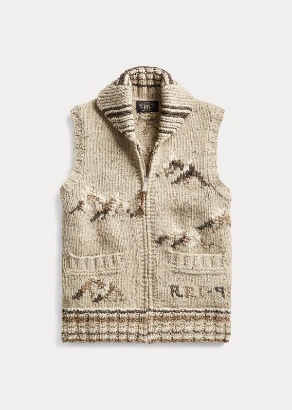 Colete Ralph Lauren Hand-Knit Sweater Homem 59261-QZBU